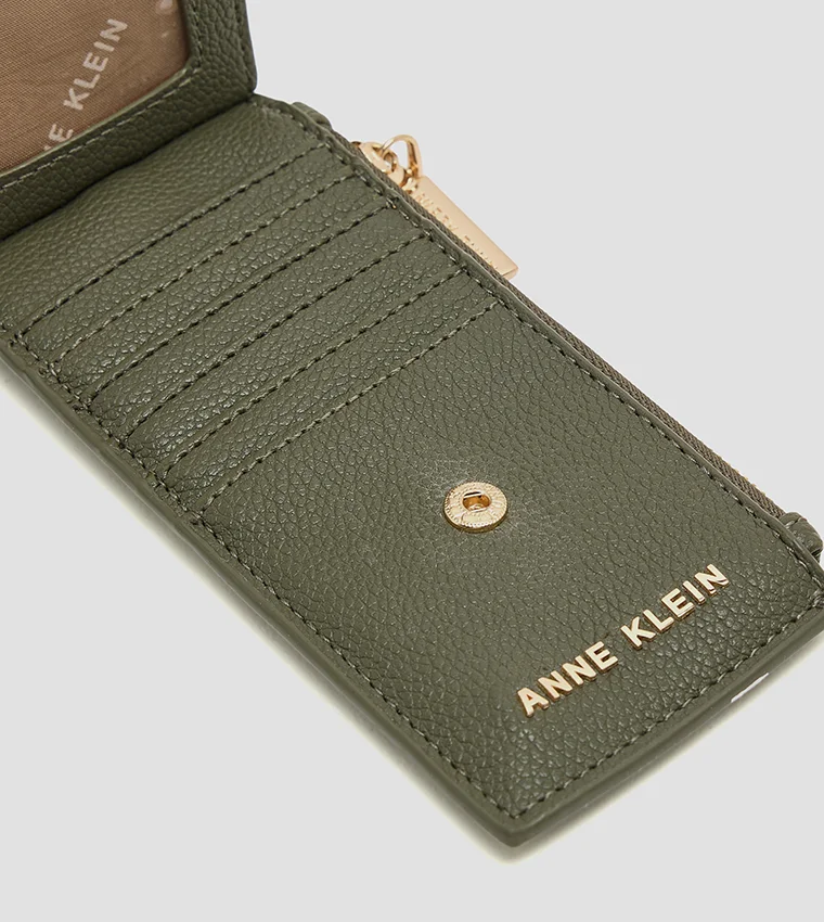 Anne Klein  Anne Klein Logo Detail Zippered Wallet for Women | Best Price UAE